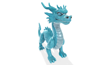 Бесплатная 3D-модель Mystic Azure Dragon