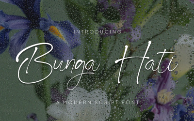 Bunga Hati - Carattere script firma