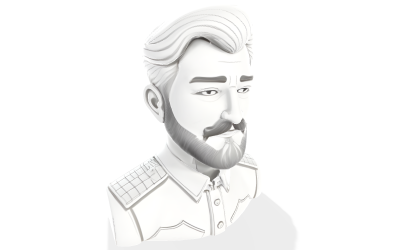 Büste des Gentleman Commander 3D-Druckmodell