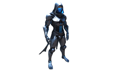 Cyber-Kapuzen-Stealth-Krieger 3D-Druckmodell