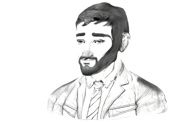 Geavanceerd portret van een heer in 3D-printmodel