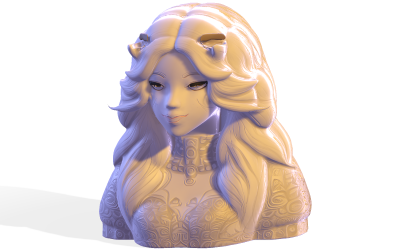 Modèle d&amp;#39;impression 3D du buste du Gardien enchanté