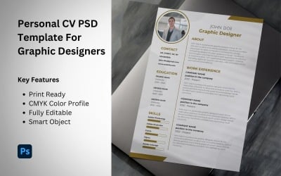 Modèle de CV personnel pour graphistes
