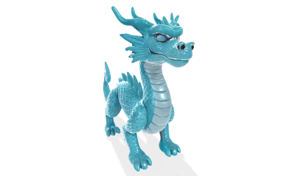 Mystic Azure Dragon Free 3d Print Model
