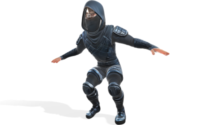 Ninja Stealth Action Figure Gratis 3D-afdrukmodel
