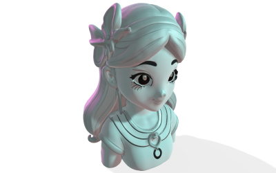 Popiersie motyla Muse, model 3D