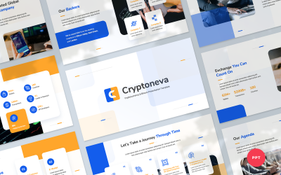 Kriptovaluta és Bitcoin PowerPoint sablon