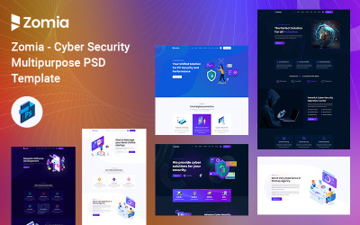 Багатоцільовий PSD-шаблон Zomia Cyber Security