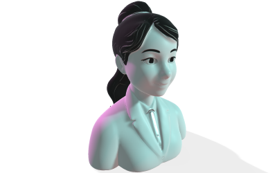 Busto profesional sereno modelo 3D