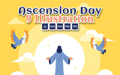 9 Illustrazione del giorno dell&amp;#39;Ascensione cristiana