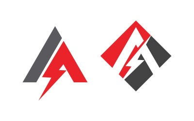 A Harfi Logo İş Konsepti Tasarım Şablonu v.28