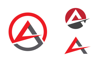 A Harfi Logo İş Konsepti Tasarım Şablonu v.34
