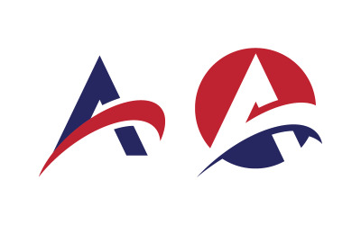 A Harfi Logo İş Konsepti Tasarım Şablonu v.35