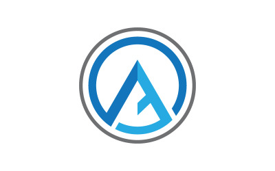 A Harfi Logo İş Konsepti Tasarım Şablonu v.36