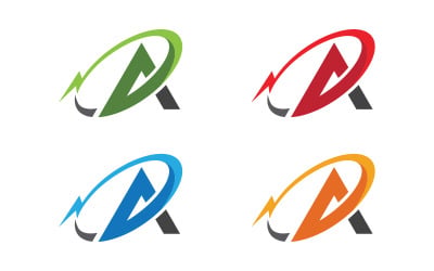Plantilla de diseño de concepto empresarial de logotipo con letra A v.23