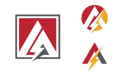 Plantilla de diseño de concepto empresarial de logotipo con letra A v.26