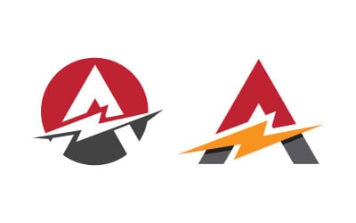 Plantilla de diseño de concepto empresarial de logotipo con letra A v.27