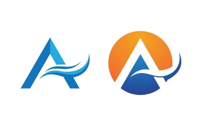 Plantilla de diseño de concepto empresarial de logotipo con letra A v.31
