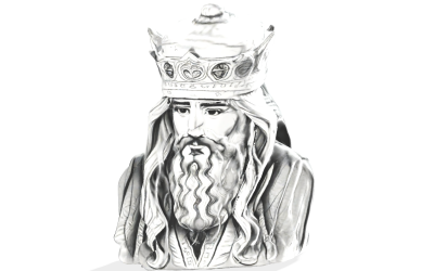 Busto de rey medieval, modelo 3D
