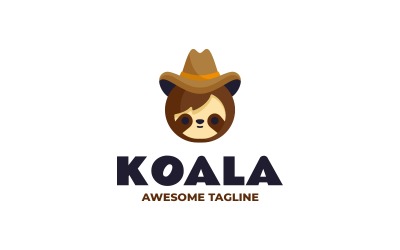 Logotipo de mascota simple de koala 65