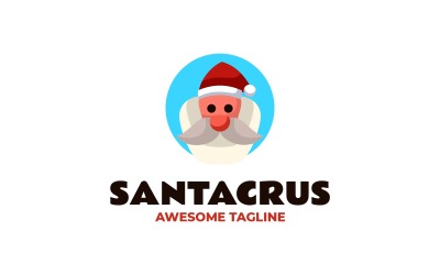 Logotipo de mascota simple de Santacrus