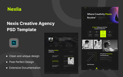 Modèle PSD pour l&amp;#39;agence Nexia-Creative