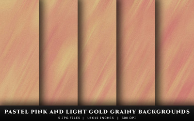 Pastel Pink and Light Gold Grainy Texture Backgrounds