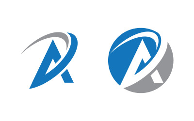 Plantilla de diseño de concepto empresarial de logotipo con letra A v.25