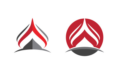 Plantilla de diseño de concepto empresarial de logotipo con letra A v.29