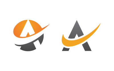 Plantilla de diseño de concepto empresarial de logotipo con letra A v.37
