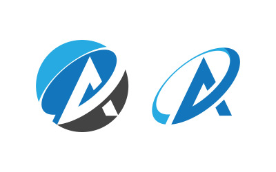 Plantilla de diseño de concepto empresarial de logotipo con letra A v.38