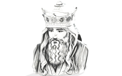 Średniowieczny popiersie króla model 3D