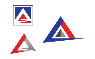 Szablon projektu koncepcji biznesowej logo litery A v.33