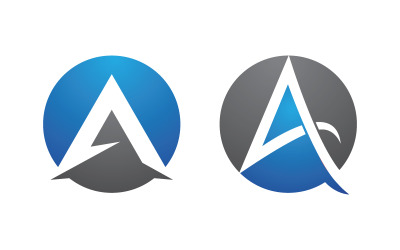 Szablon projektu koncepcji biznesowej logo litery A v.43
