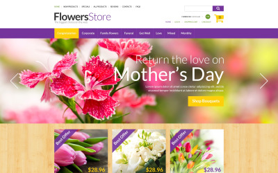 All Occasion Flowers Template ZenCart №50876