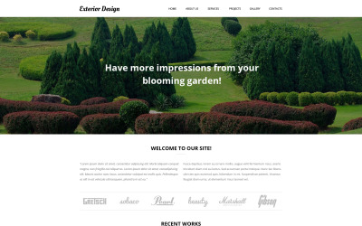 Bahçe Tasarımı Duyarlı Web Sitesi Şablonu