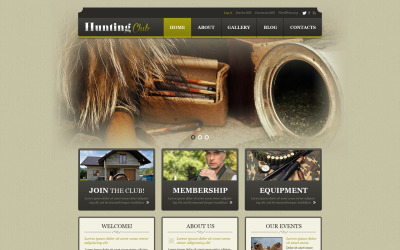 "Hunting Responsive WordPress Theme" Responsive WordPress thema №50880