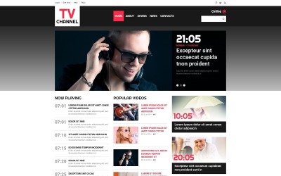 Joomla-sjabloon voor tv-kanalen
