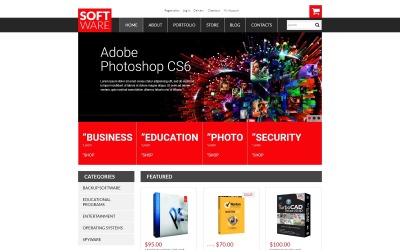 "Magasin de logiciels" thème WooCommerce adaptatif #50810