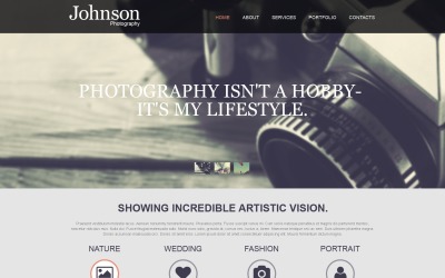 Modello Muse #50840 per Un Sito di Fotografi Portfolio