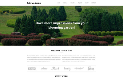 Modelo de site responsivo de design de jardim