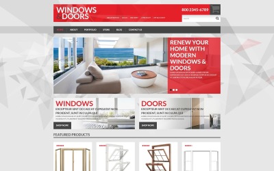 Reszponzív Windows Doors Store WooCommerce sablon 50886