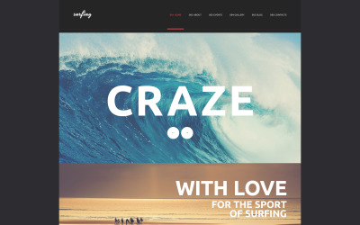 "Surfing Club WordPress Theme" Responsive WordPress thema №50812
