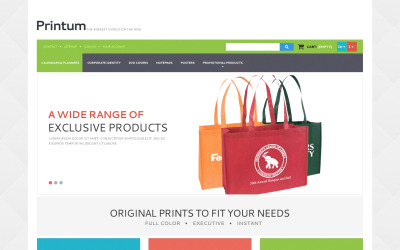 Template PrestaShop Responsive #50887 "Harmonious Print Store"
