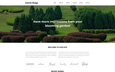 园林设计自适应网站模板