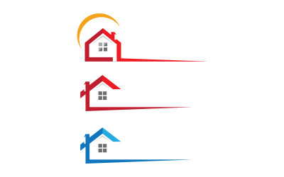 Home proprietà industriale concetto icona logo illustrazione v.82