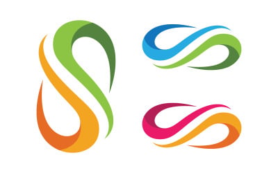 Illustrazione dell&amp;#39;icona vettoriale di Infinity Design Logo modello v.6
