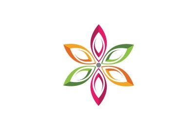 Lotus Logo Güzellik Salonu Kozmetik cilt bakımı vektör ikon tasarımı v.8