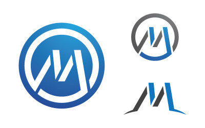 M Letter Logo Business Icon Design Illustration Vorlage v.14