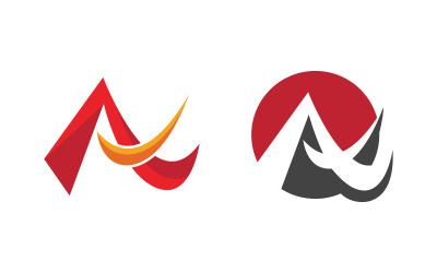 Plantilla de diseño de concepto empresarial de logotipo con letra A v.30